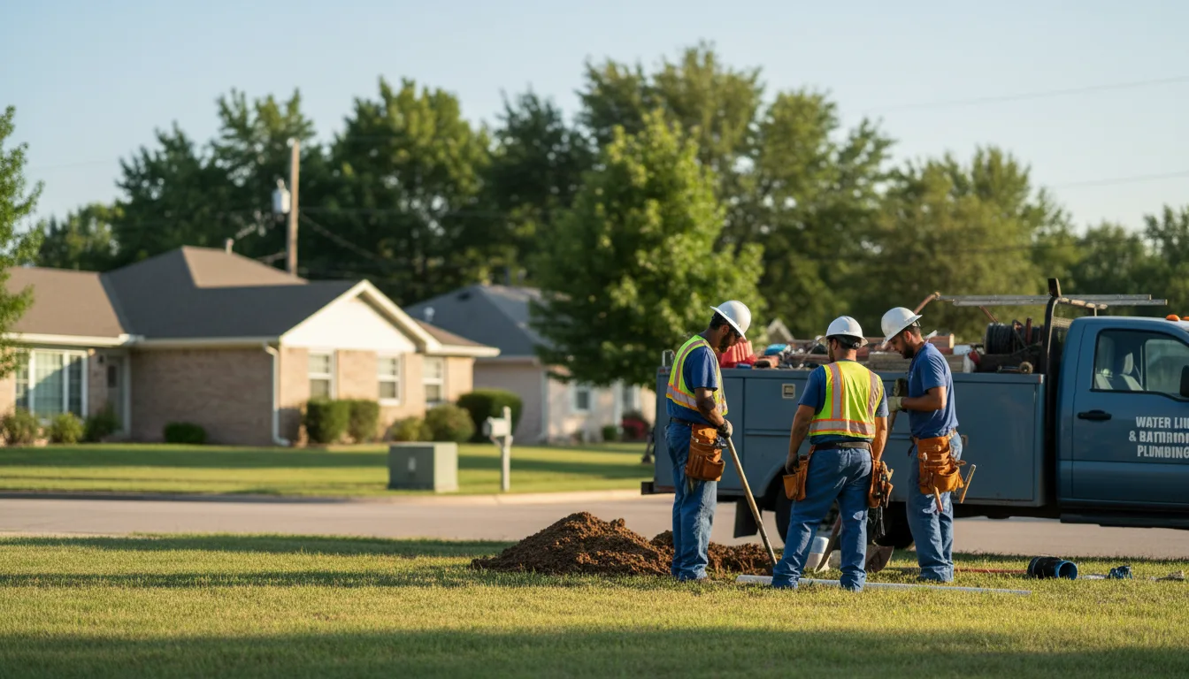 Residential water line and bathroom plumbing service in Derby, CT